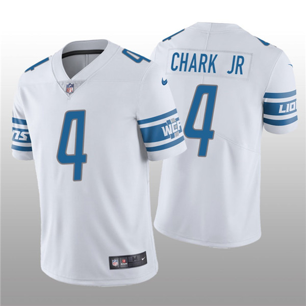 Men's White Detroit Lions #4 DJ Chark Jr. Vapor Untouchable Limited Stitched Jersey