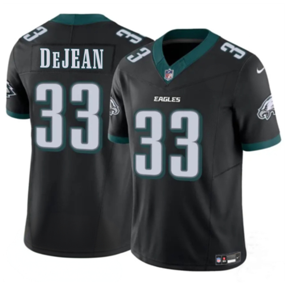 Men's Black Philadelphia Eagles #33 Cooper DeJean 2024 New F.U.S.E. Vapor Untouchable Limited Stitched Football Jersey