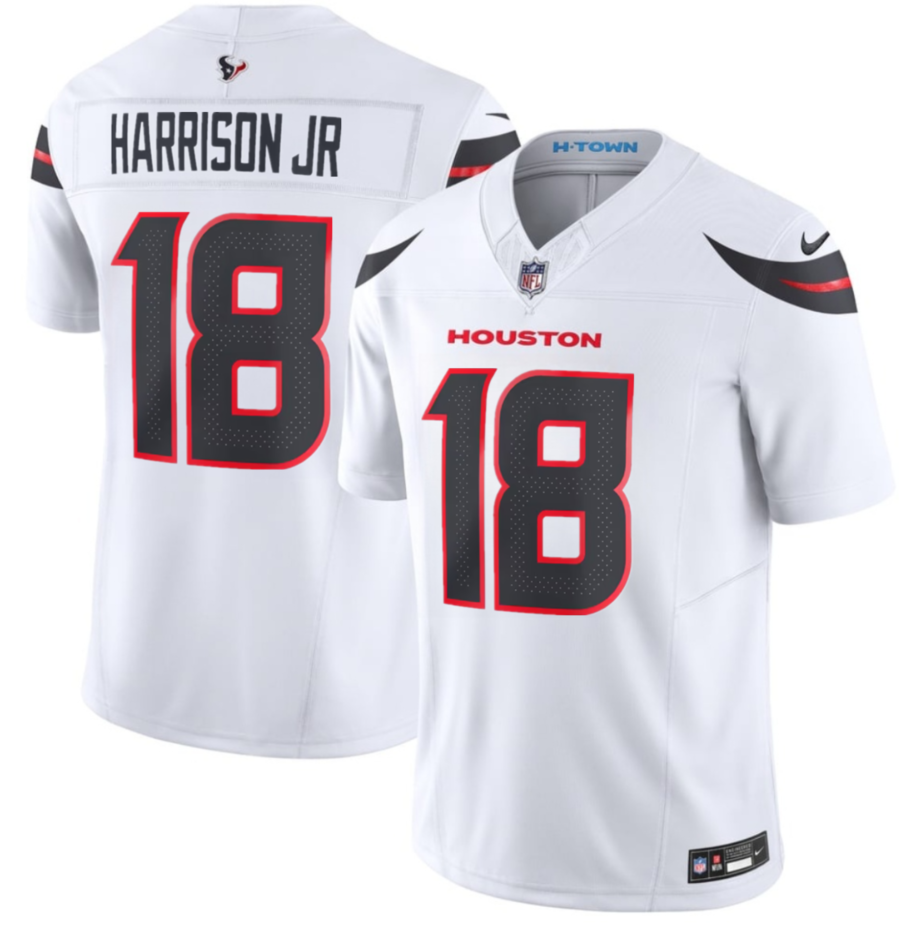 Men's White Houston Texans #18 Marvin Harrison Jr 2026 F.U.S.E. Vapor Limited Stitched Football Jersey