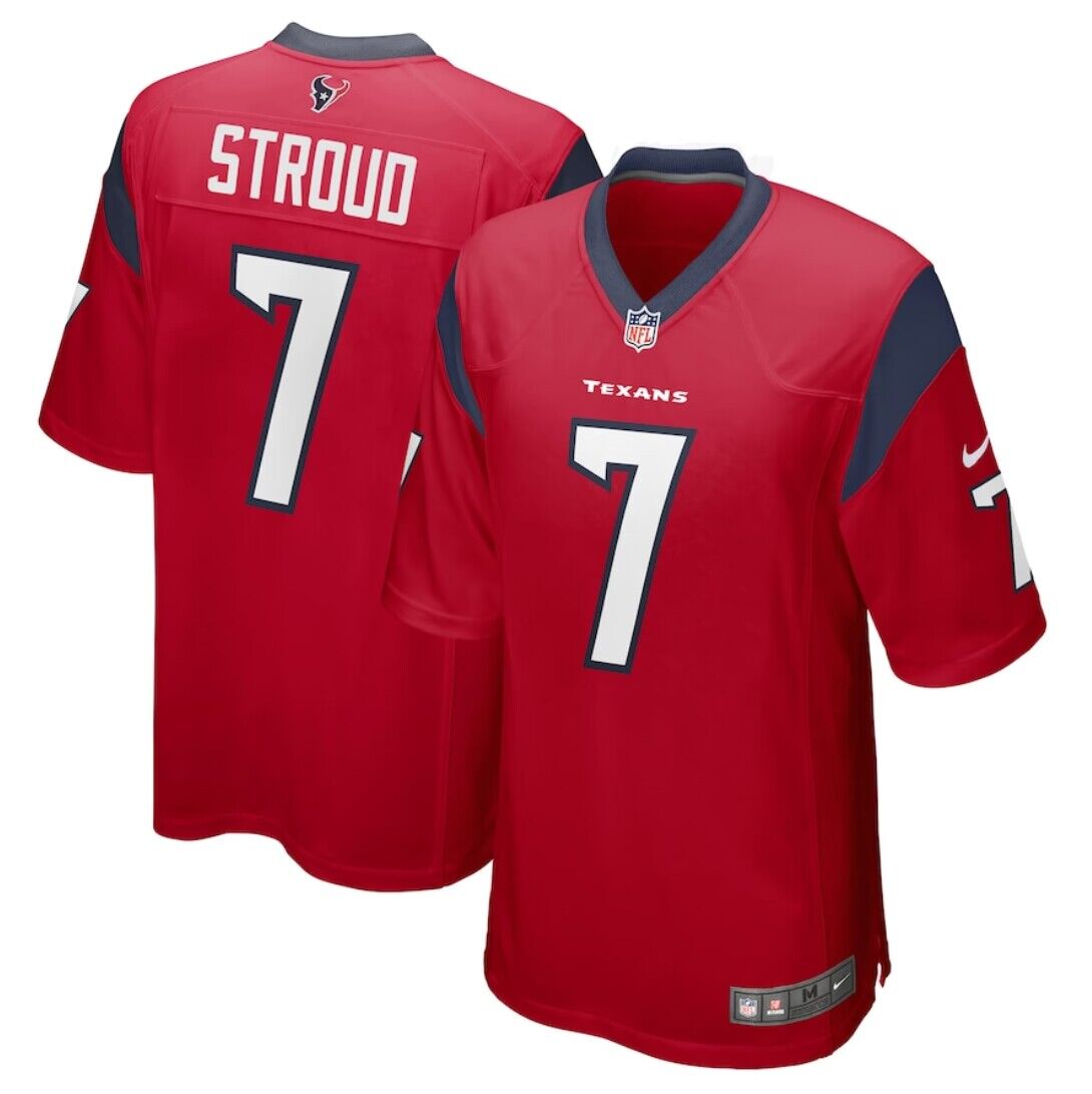 Men's Red Houston Texans #7 C.J. Stroud Stitched Game Jersey