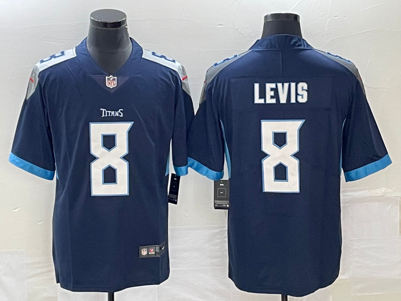 Men's Navy Tennessee Titans #8 Will Levis Vapor Untouchable Stitched Jersey