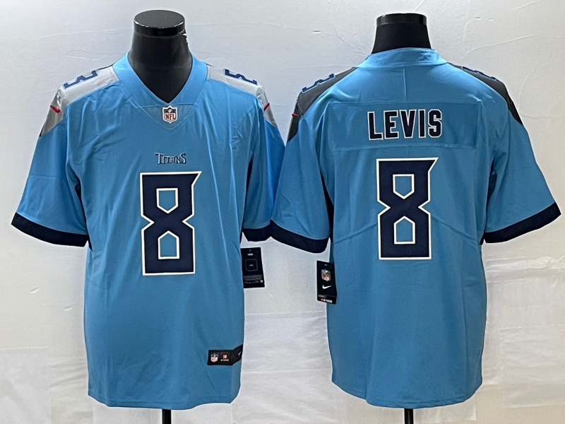 Men's Blue Tennessee Titans #8 Will Levis Vapor Untouchable Stitched Jersey