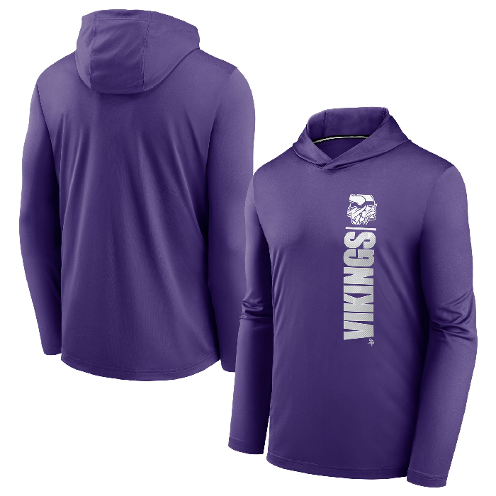 Men's Purple/Black Minnesota Vikings Historic Raglan Crew Performance Sweater