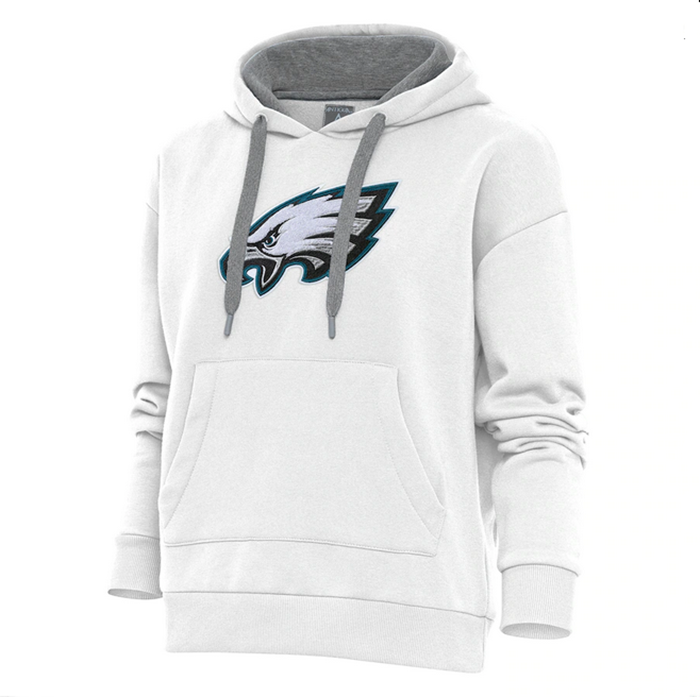 Men's White Philadelphia Eagles KO Logo Essential Hoodie