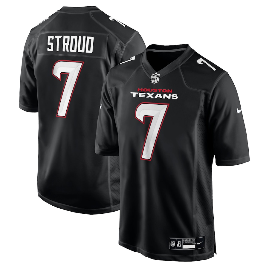 Men's Black Houston Texans #7 C.J. Stroud Stitched Fashion Jersey