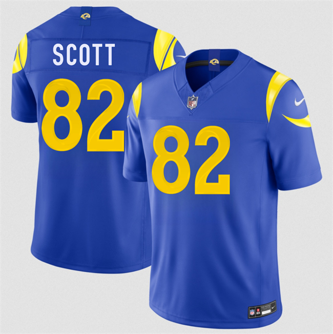 Men's Royal Los Angeles Rams #82 Tyler Scott 2026 F.U.S.E. Vapor Limited Stitched Football