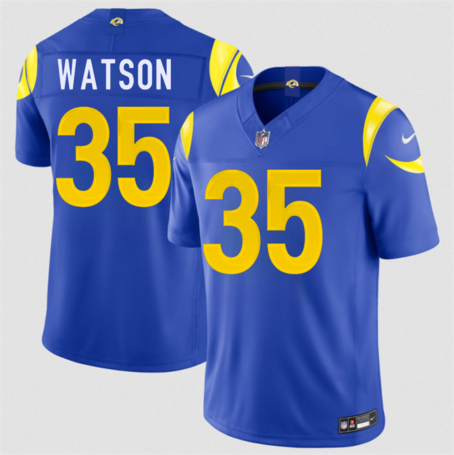 Men's Royal Los Angeles Rams #35 Jaylen Watson 2026 F.U.S.E. Vapor Limited Stitched Football Jersey
