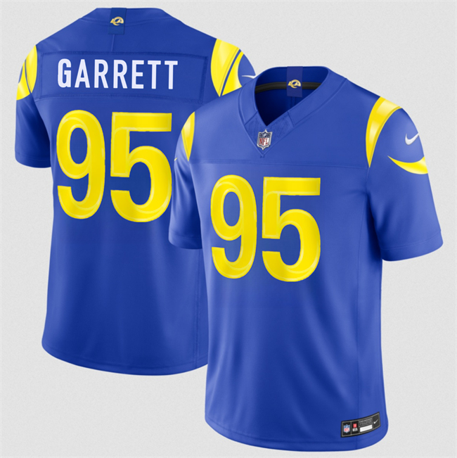 Men's Royal Los Angeles Rams #95 Myles Garrett 2026 F.U.S.E. Vapor Limited Stitched Football Jersey