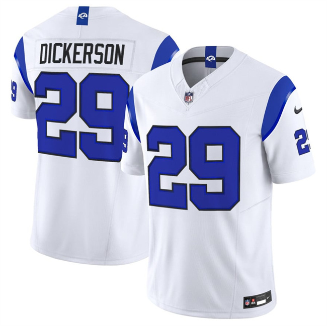 Men's White Los Angeles Rams #29 Eric Dickerson Fearsome 2026 F.U.S.E. Vapor Limited Stitched Football Jersey