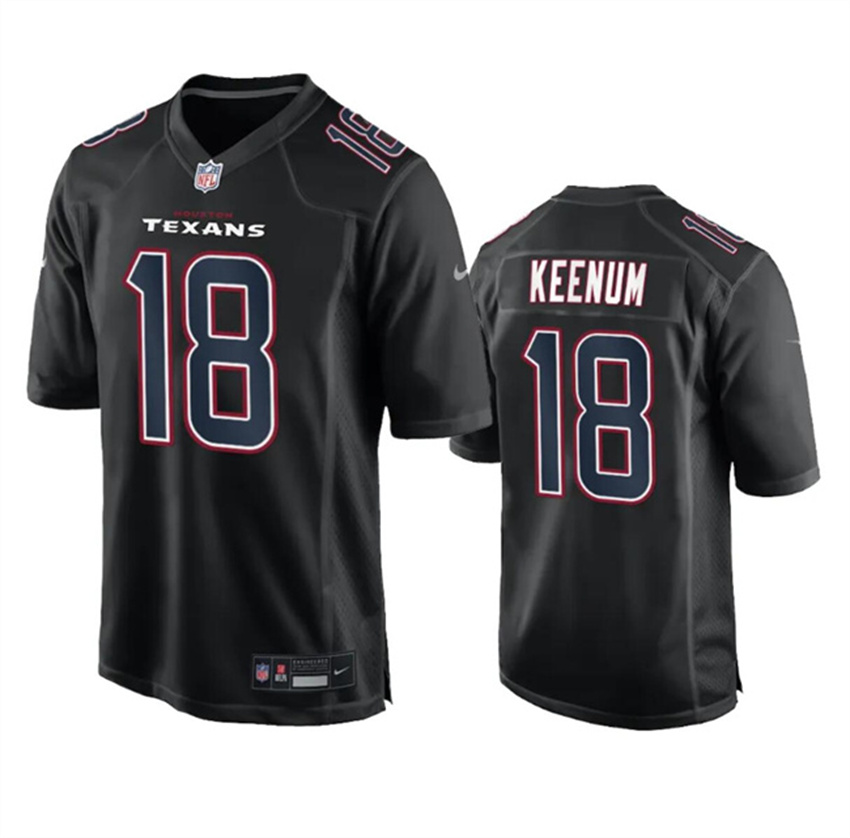 Men's Black Houston Texans #18 Case Keenum Fashion Vapor Untouchable Limited Stitched Football Jersey