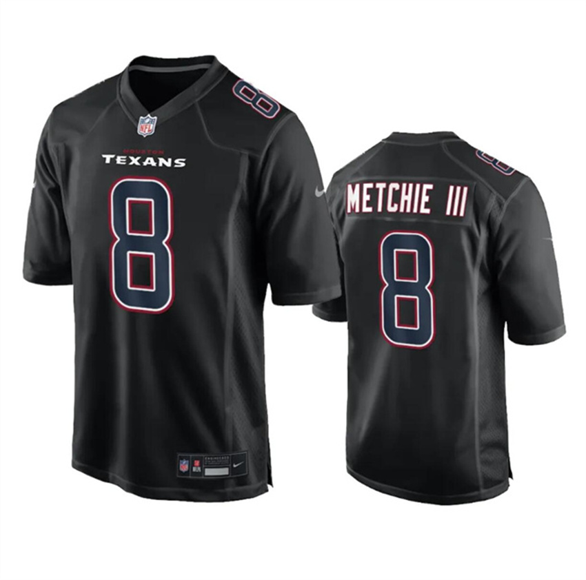Men's Black Houston Texans #8 John Metchie III Fashion Vapor Untouchable Limited Stitched Football Jersey