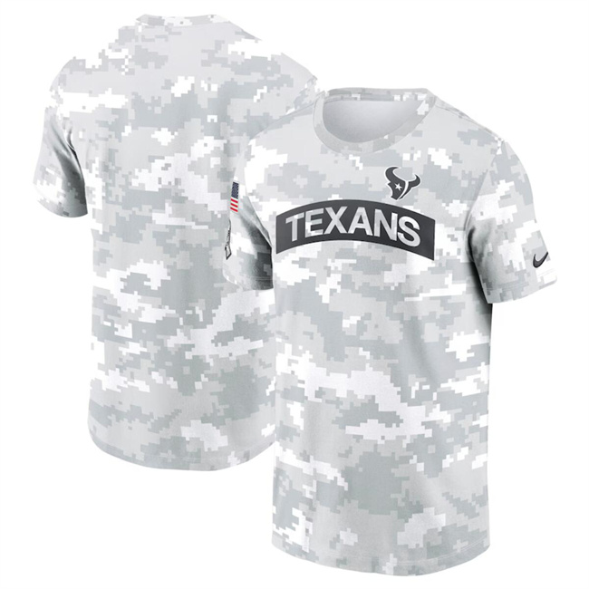Men's Arctic Camo Houston Texans 2024 Salute to Service Performance T-Shirt