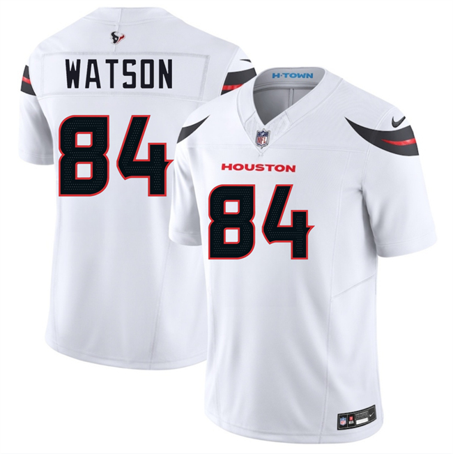 Men's White Houston Texans #84 Justin Watson 2024 Vapor F.U.S.E. Limited Stitched jersey