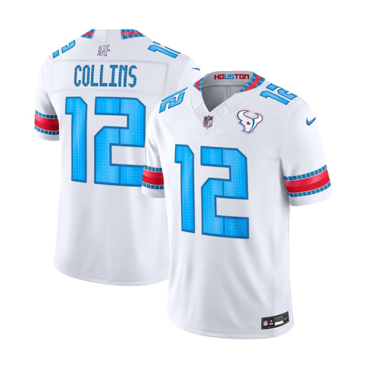 Men's White Houston Texans #12 Nico Collins 2026 F.U.S.E. 'HOUSTON/US' Rivalries Collection Limited Stitched Football Jersey