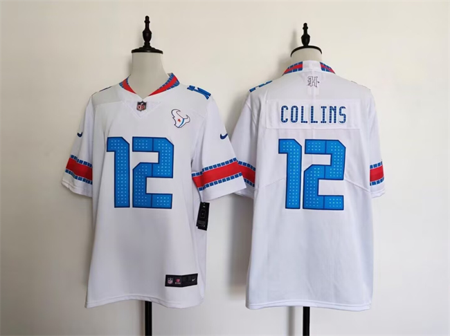 Men's White Houston Texans #12 Nico Collins 2026 'HOUSTON/US' Rivalries Collection Limited Stitched Football Jersey