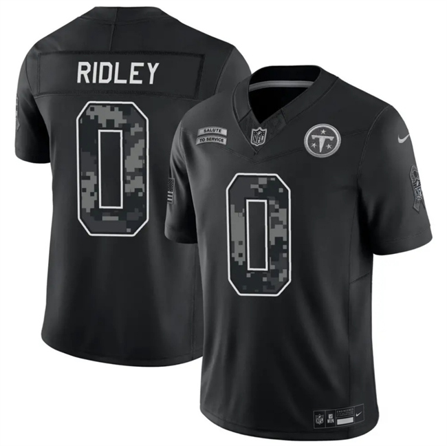 Men's Black Tennessee Titans #0 Calvin Ridley F.U.S.E. 2026 Salute to Service Limited Stitched Football Jersey