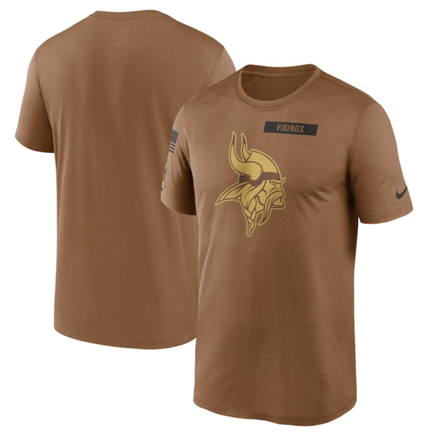 Men's Brown Minnesota Vikings 2023 Salute To Service Legend Performance T-Shirt