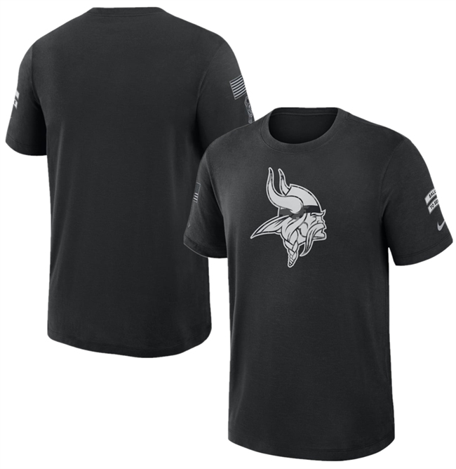 Men's Black Minnesota Vikings 2026 Salute to Service Sideline Dri-FIT T-Shirt