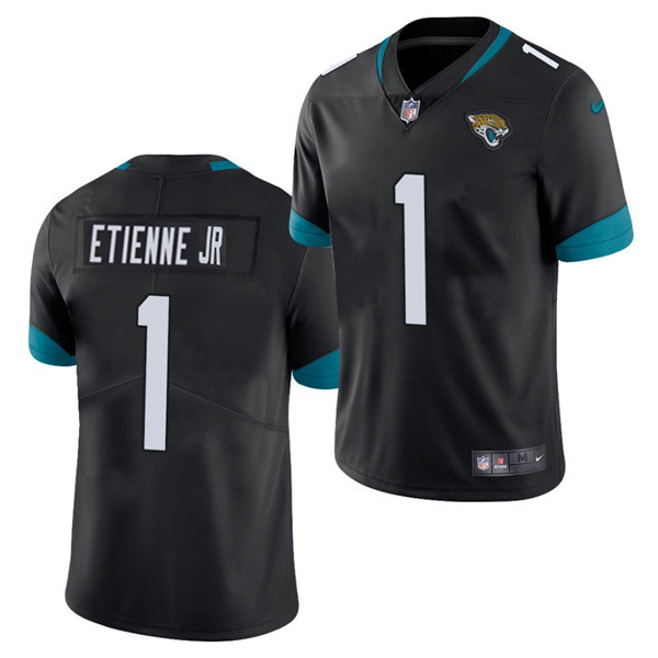 Men's Black Jacksonville Jaguars #1 Travis Etienne JR 2021 NFL Draft Vapor Untouchable Limited Stitched Jersey