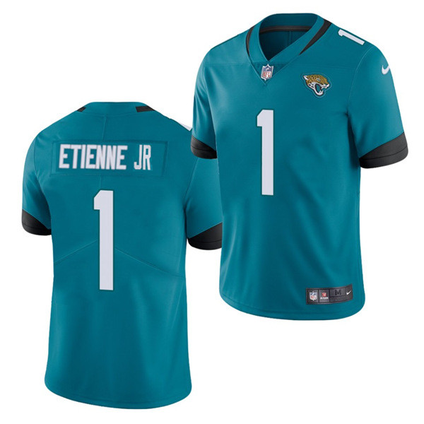 Men's Teal Jacksonville Jaguars #1 Travis Etienne JR 2021 NFL Draft Vapor Untouchable Limited Stitched Jersey
