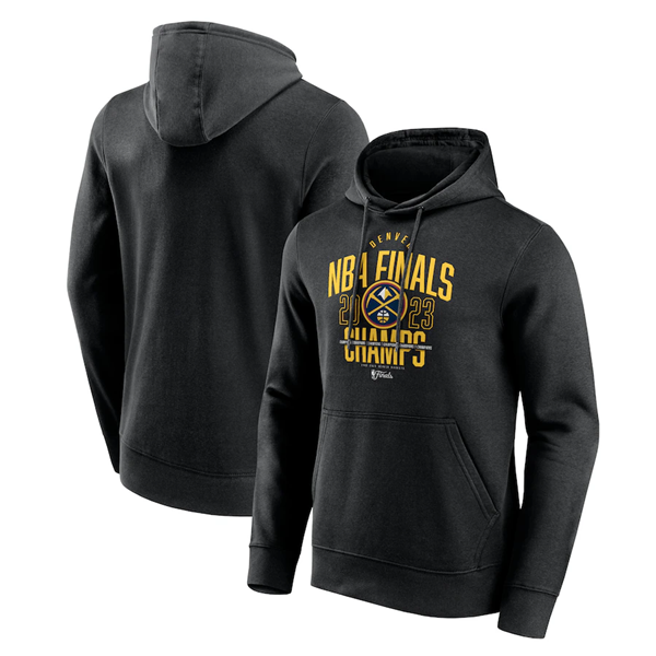 Men's Black Denver Nuggets 2023 Champions Buzzer Graphic Hoodie