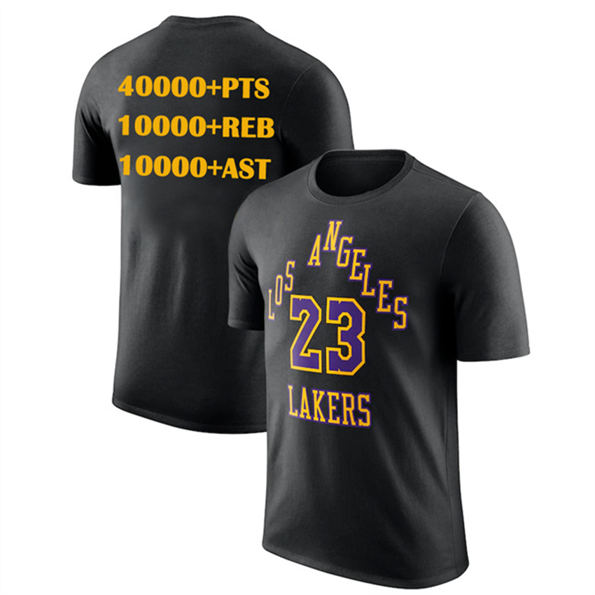 Men's Black Los Angeles Lakers #23 LeBron James T-Shirt