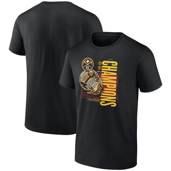 Men's Black Denver Nuggets 2023 Champions Slam Graphic T-Shirt