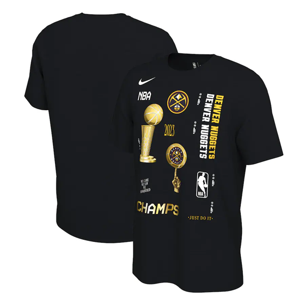 Men's Black Denver Nuggets 2023 Finals Celebration Locker Room T-Shirt