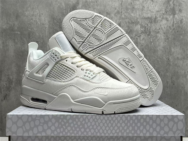Women's White Running weapon Jordan 4 Shoes 039