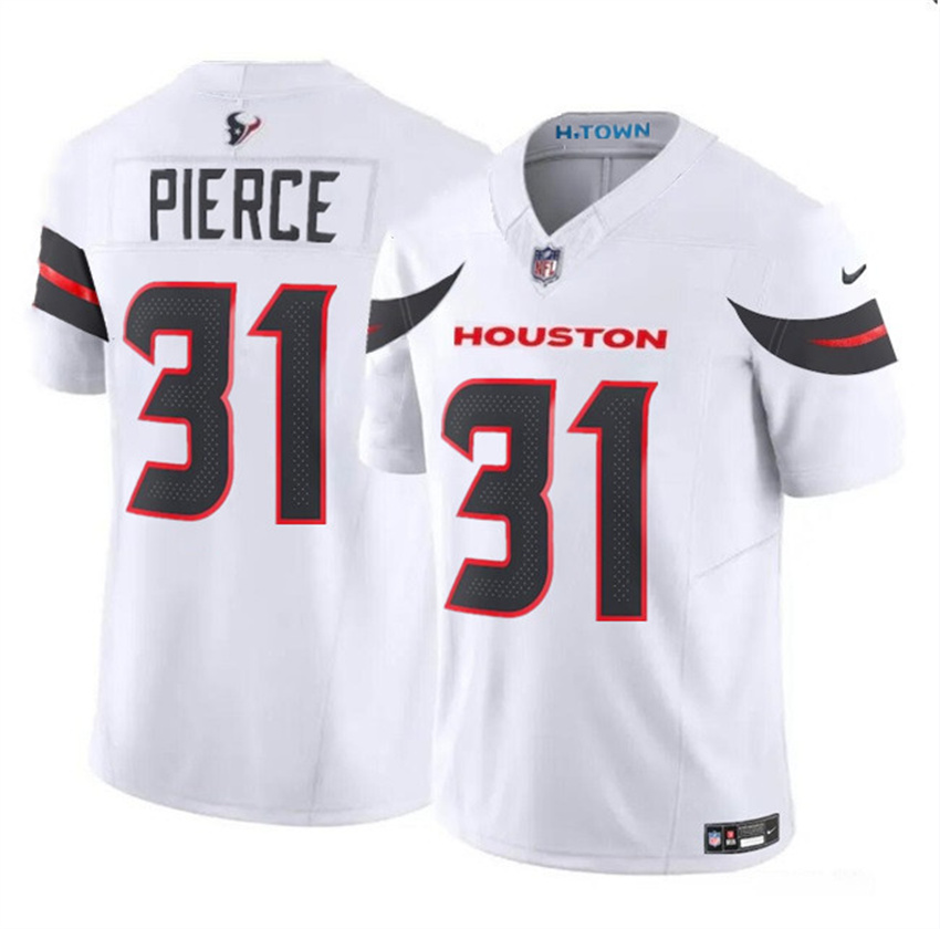 Men's White Houston Texans #31 Dameon Pierce 2024 Vapor F.U.S.E. Limited Stitched Jersey