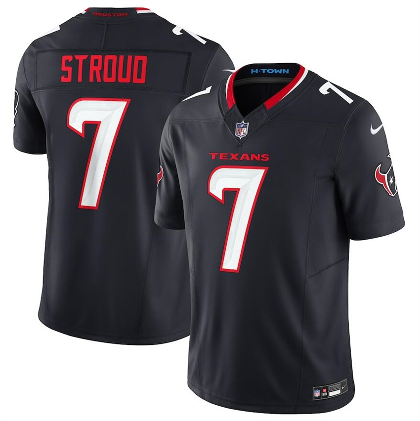 Men's Navy Houston Texans #7 C.J. Stroud 2024 Vapor F.U.S.E. Limited Stitched Jersey