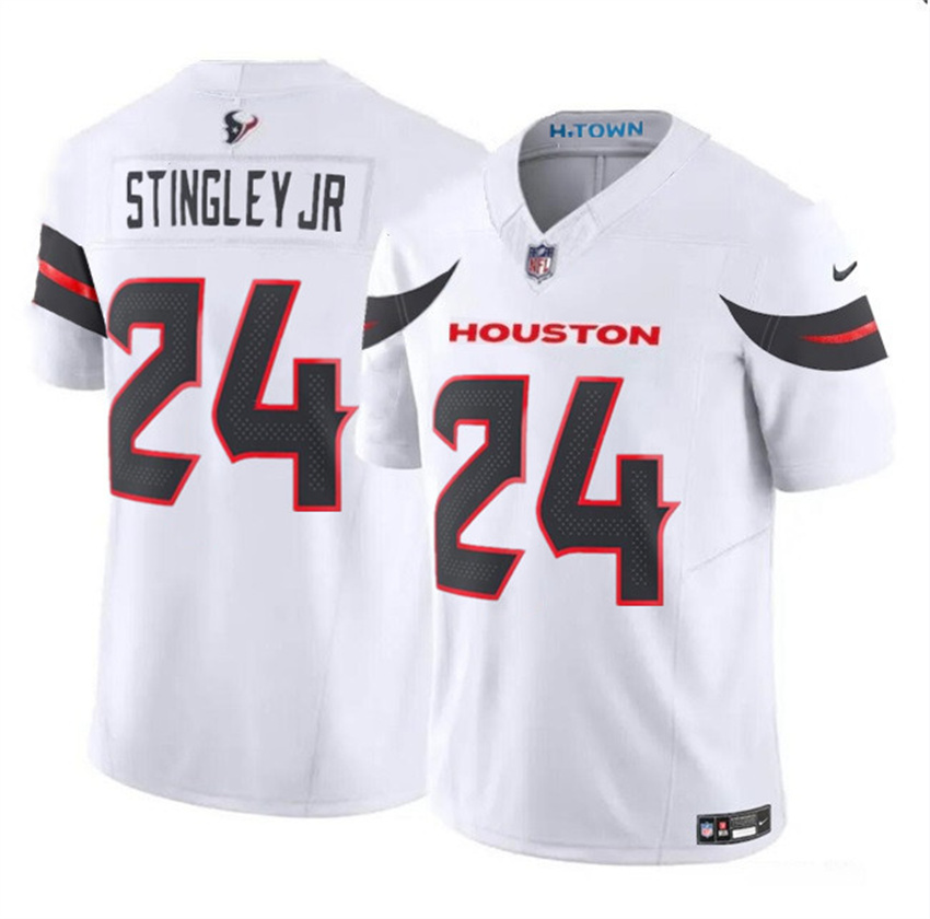 Men's White Houston Texans #24 Derek Stingley Jr. 2024 Vapor F.U.S.E. Limited Stitched Jersey